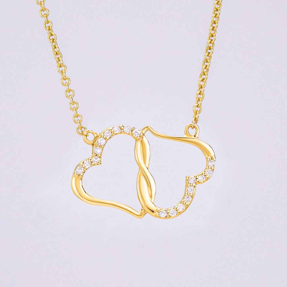 TO MY SOULMATE | EVERLASTING LOVE - 10K SOLID GOLD DIA. HEARTS