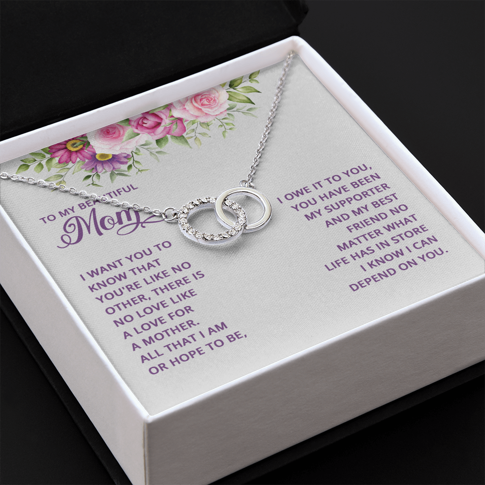 TO MY BEAUTIFUL MOM | PERFECT PAIR NECKLACE