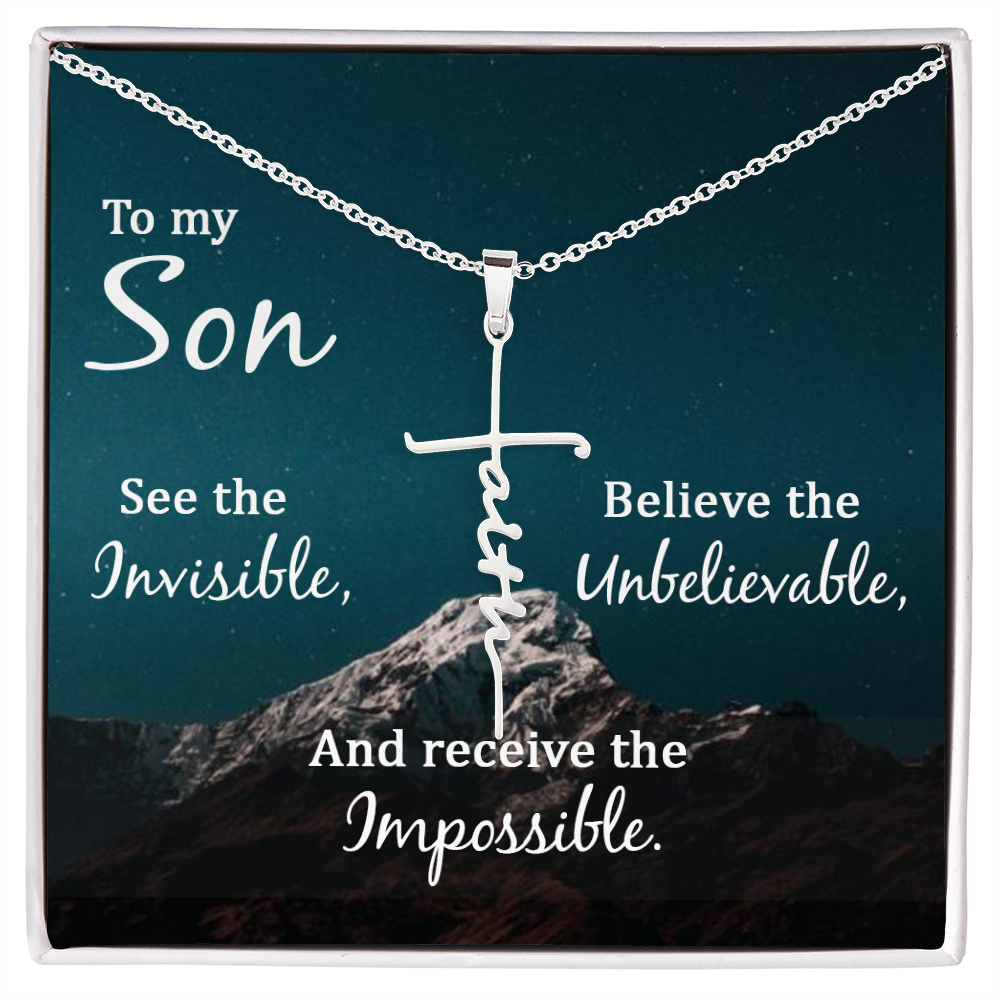 TO MY SON | FAITH CROSS NECKLACE