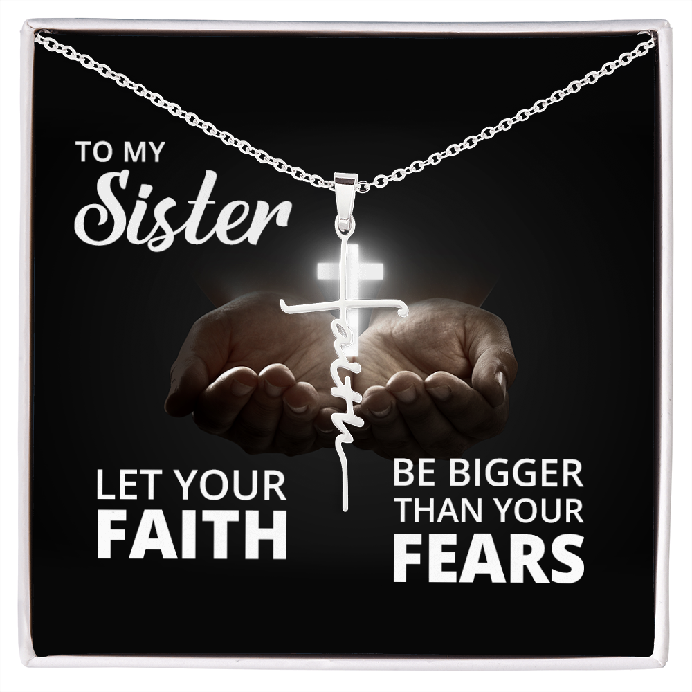 TO MY SISTER | FAITH CROSS NECKLACE