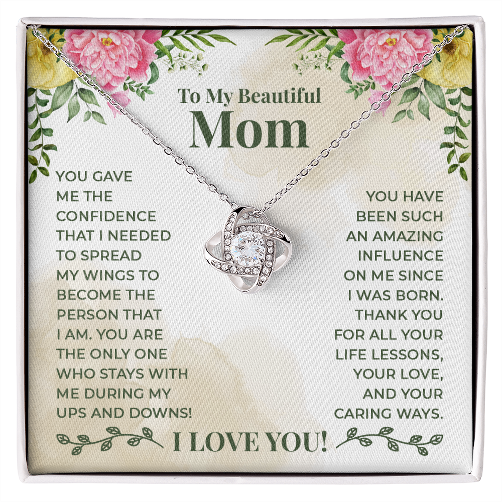 MY BEAUTIFUL MOM LOVE KNOT NECKLACE