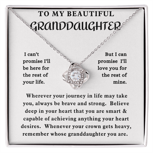 TO MY BEAUTIFUL GRANDDAUGHTER | LOVE KNOT NECKLACE